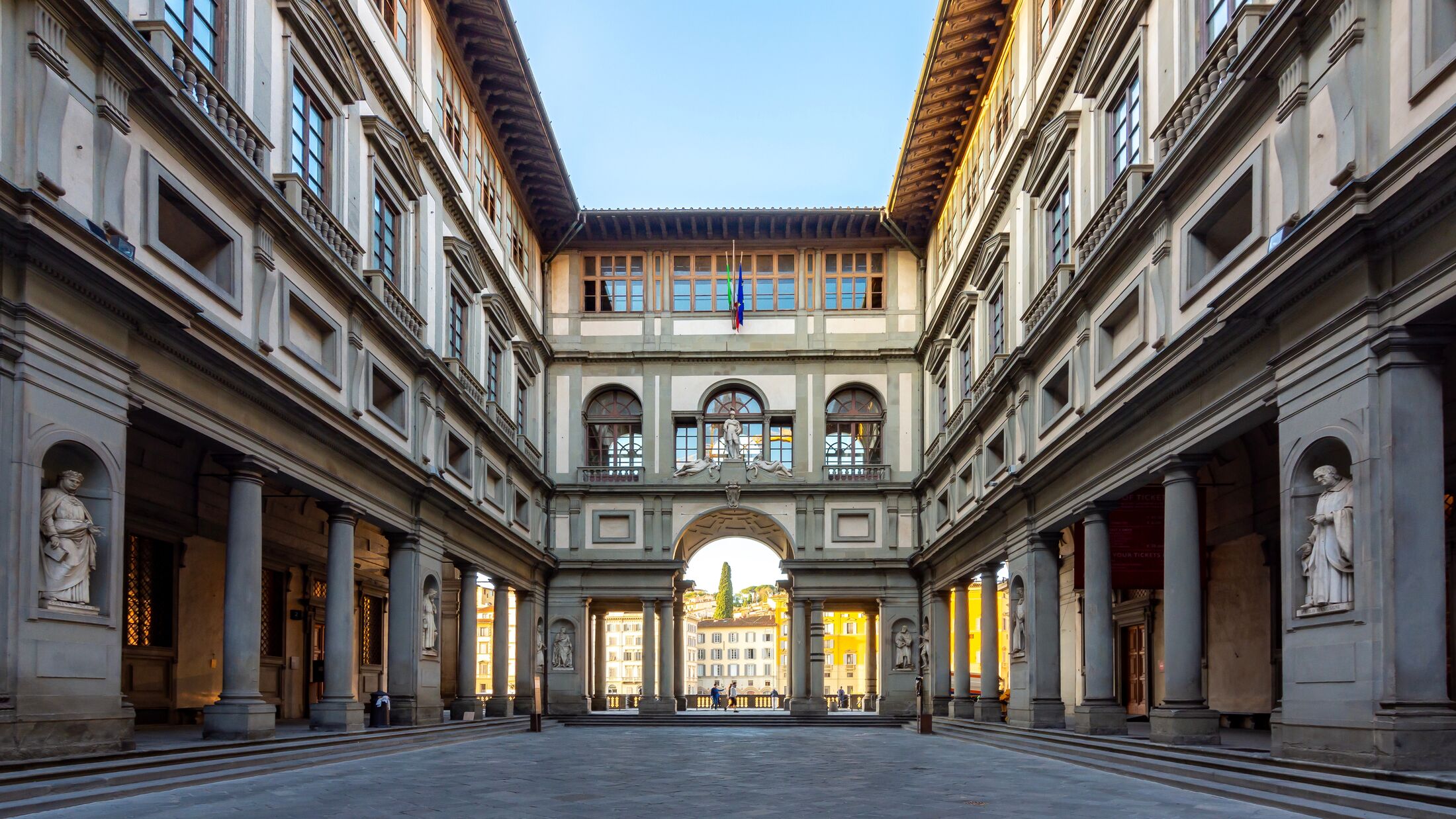 Famous Uffizi gallery in Florence, Italy