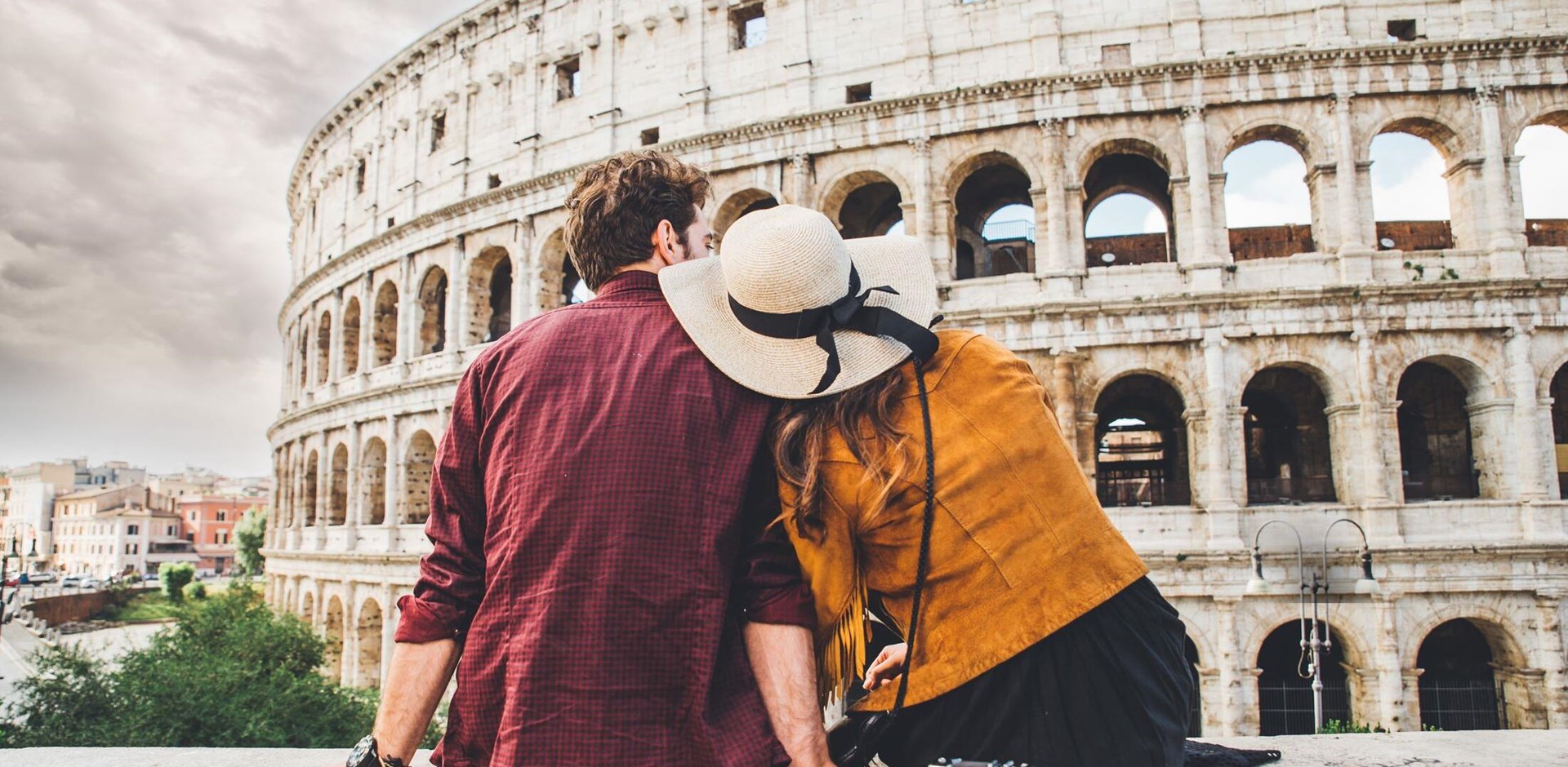 Couple of tourist on vacation in Rome