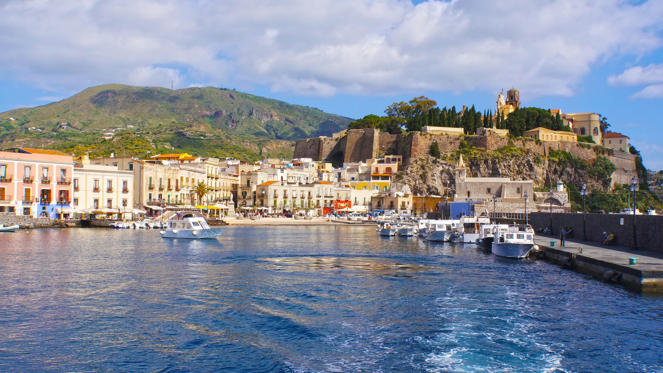 Marina in Lipari Island, Sicily, Italy