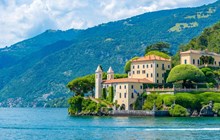 Villa del Balbianello at lake Como in Italy