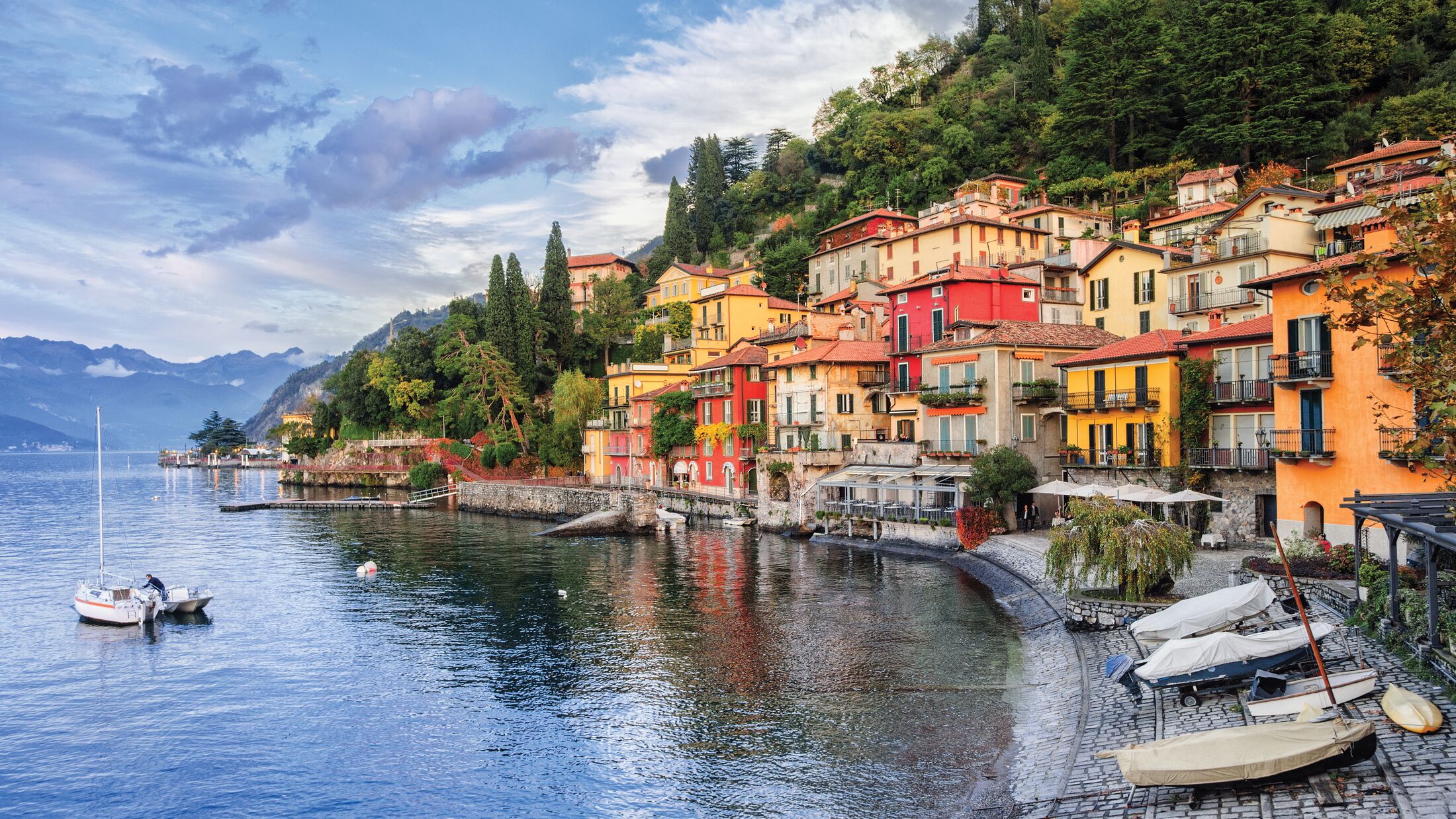 Town of Menaggio on lake Como, Milan, Italy