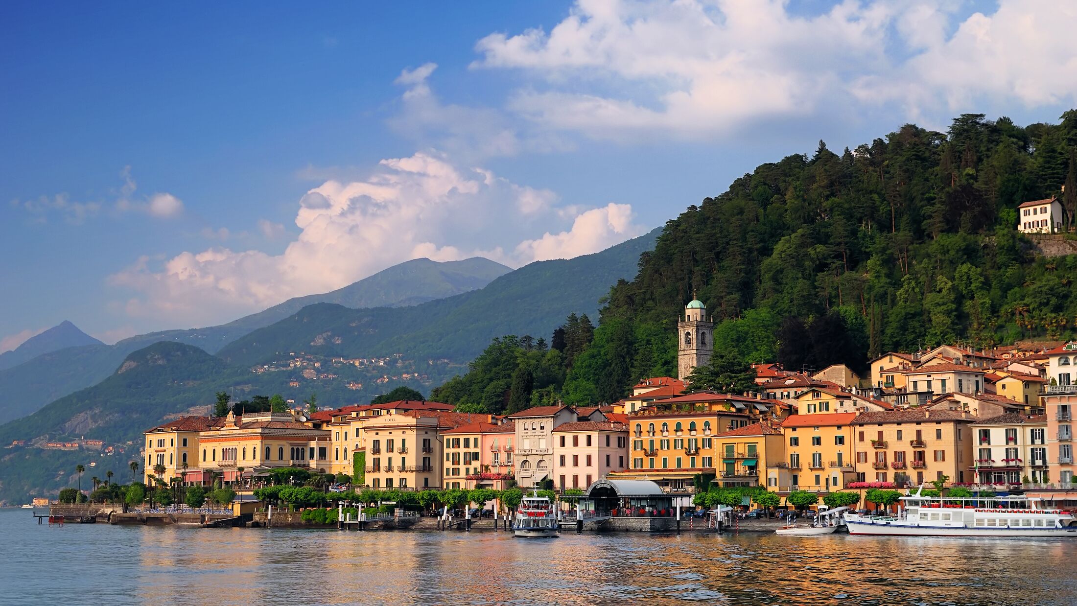 Bellagio peninsula seen from Lake Como