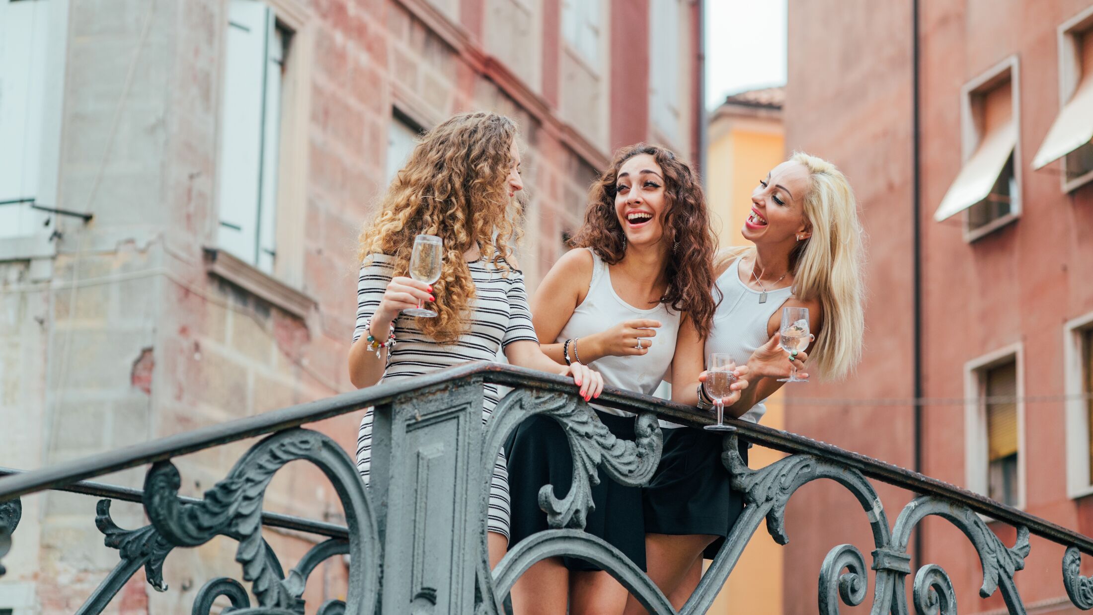 Girls on a walk in Venice